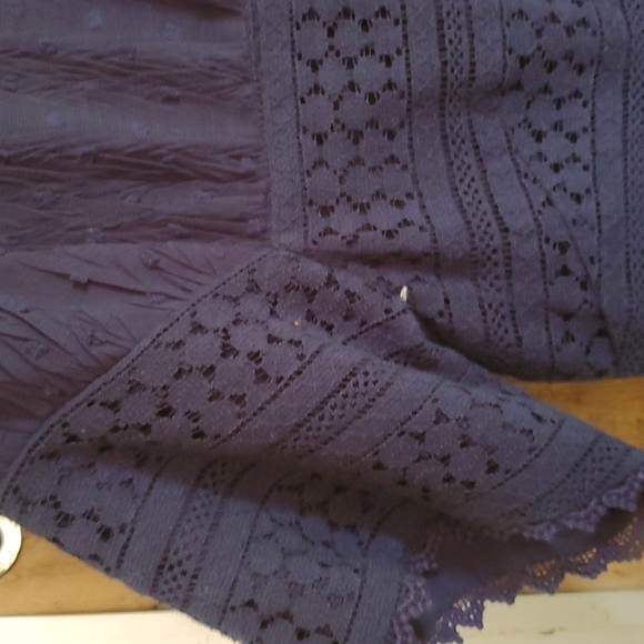 Chelsea28 Navy Blue Eyelet Dress Large NWT Career - Picture 4 of 6